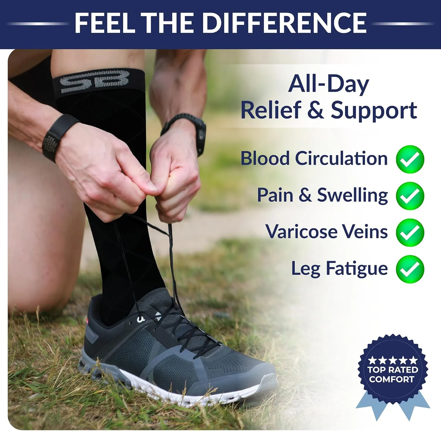 SB SOX Lite Compression Socks for Men & Women (15-20mmHg)  Best Compression Socks for Travel, Sports, and Daily Wear - XXL Sizes too!