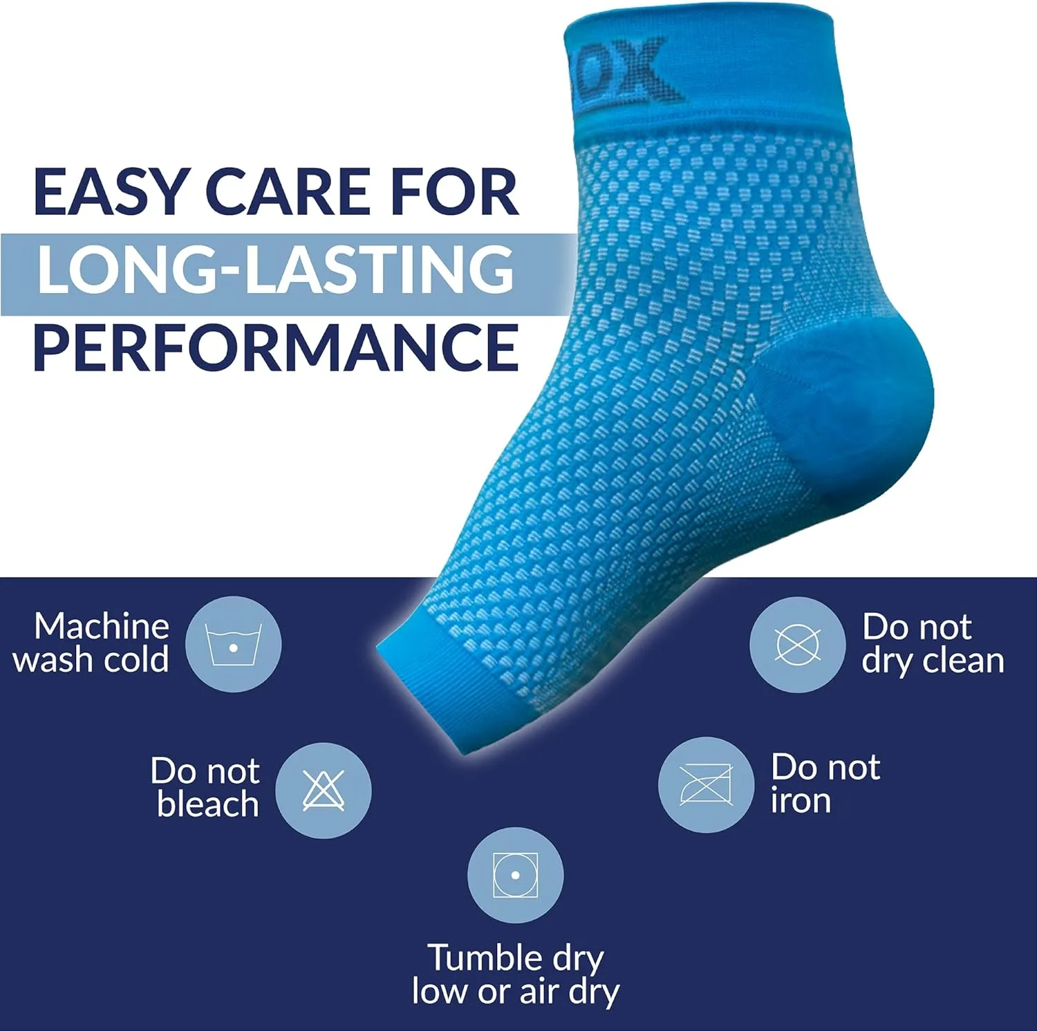 SB SOX Plantar Fasciitis Relief Socks - Night Splint & Foot Brace for Achilles Tendonitis, Heel Pain, and Arch Support  Foot Compression Sleeve for Recovery, Foot Swelling, and Fatigue (Blue, Large)