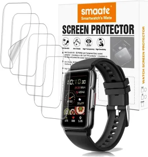 Screen Protector Compatible with Bestinn 1.47" and Mindrose H80 1.47 smartwatch, Soft TPU, 6 pieces, Bubble Self-healing