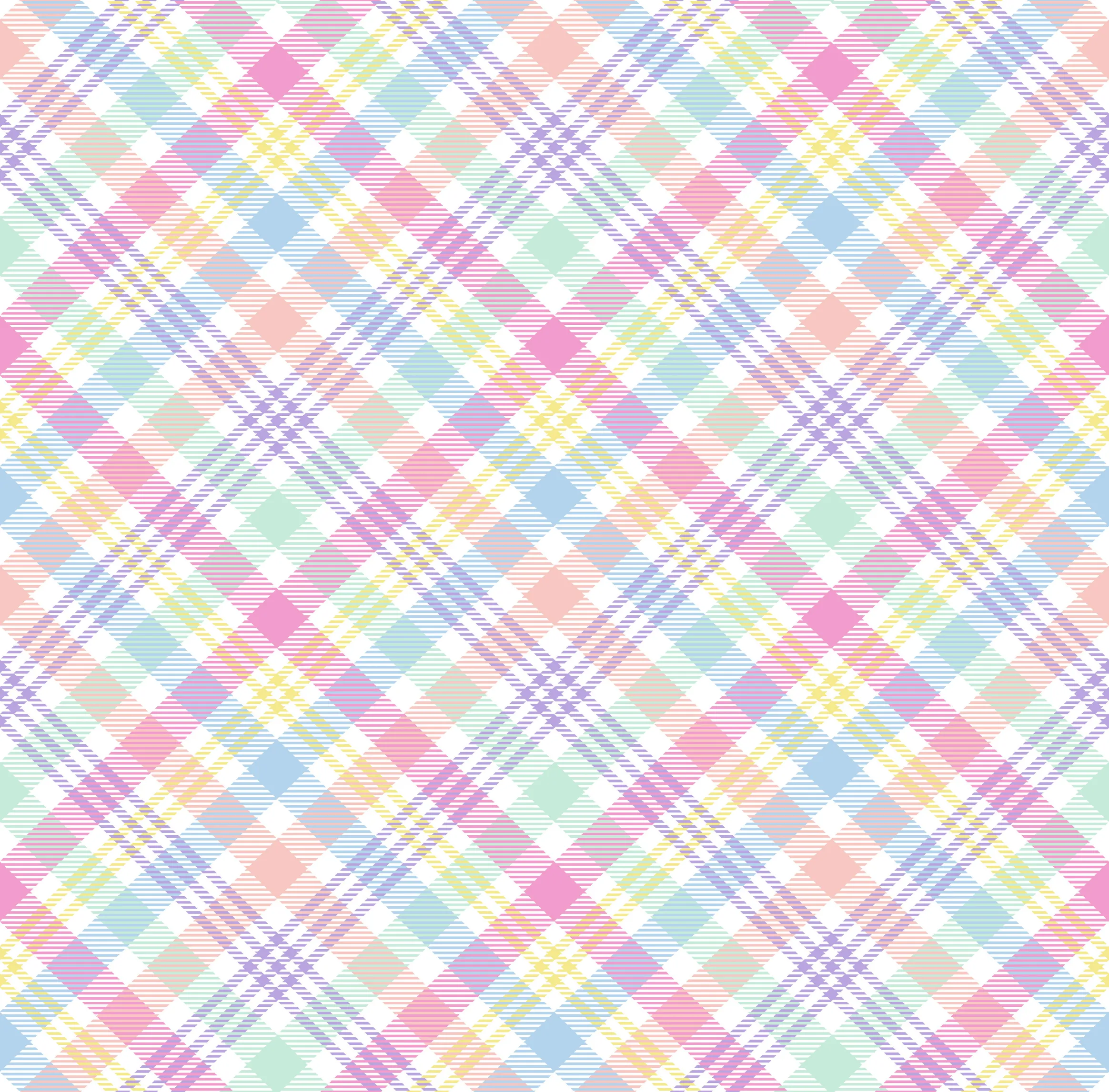 Square Brim - Rainbow Plaid