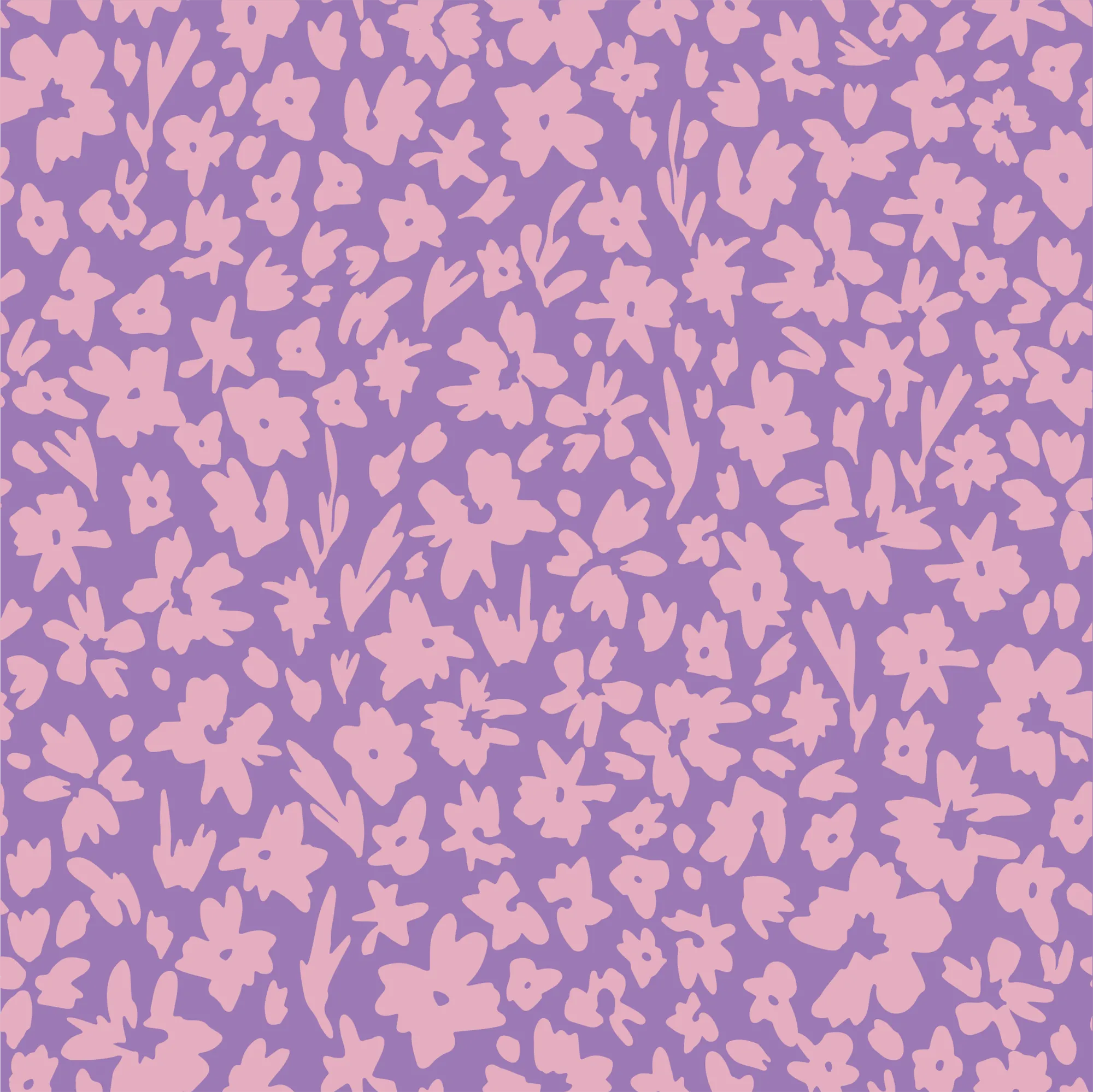 Square Brim - Sketched Floral Lilac