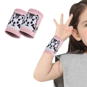 Wrist Brace, Compression Wrist Strap Support Wrist for Kids, Youth, Boys& Girls, One Size, Sports Wristband 1 pair (Pink Tiger)