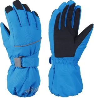YAPJEB Kids Winter Warm Gloves Ski Gloves Windproof Outdoor Sports Gloves for Boys Girls Skating Snowboarding Hiking