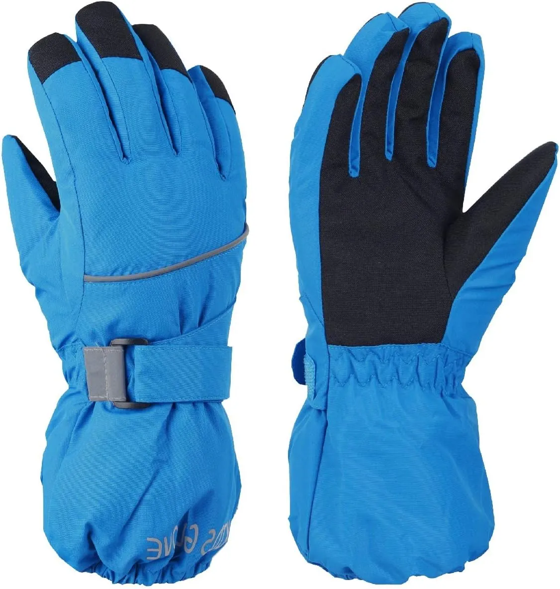 YAPJEB Kids Winter Warm Gloves Ski Gloves Windproof Outdoor Sports Gloves for Boys Girls Skating Snowboarding Hiking
